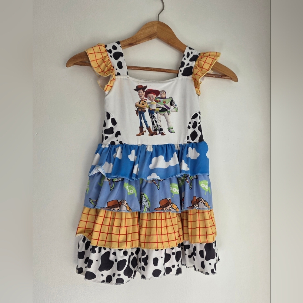 Girls Toy Story Tiered Ruffle Dress - Multicolor - Picture 2 of 9